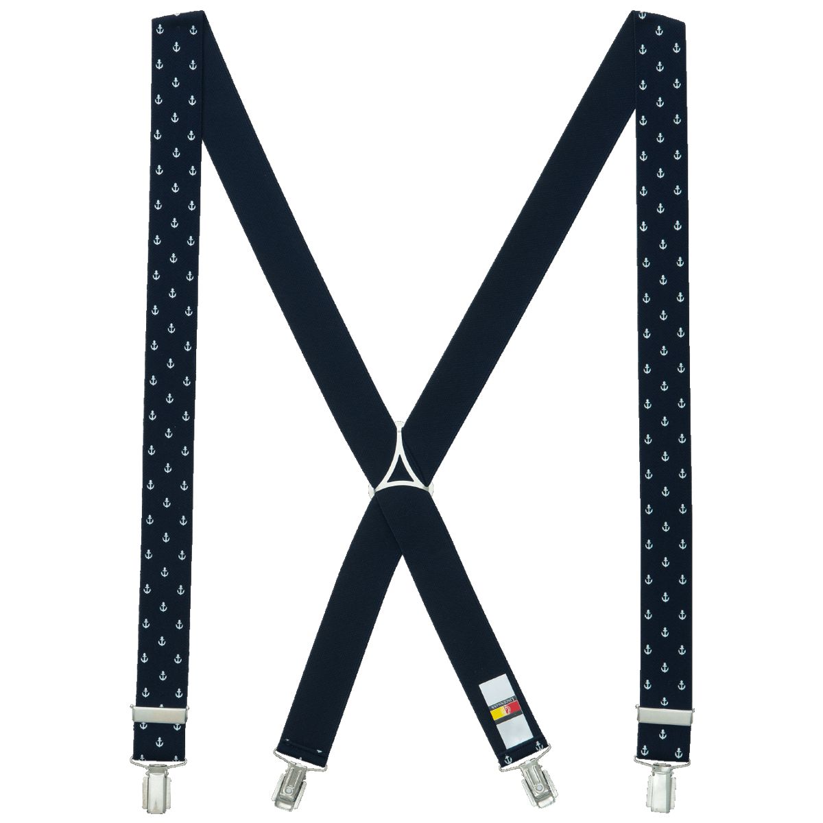 LINDENMANN Hosenträger Herren marine X-Form längenverstellbar Made in Germany