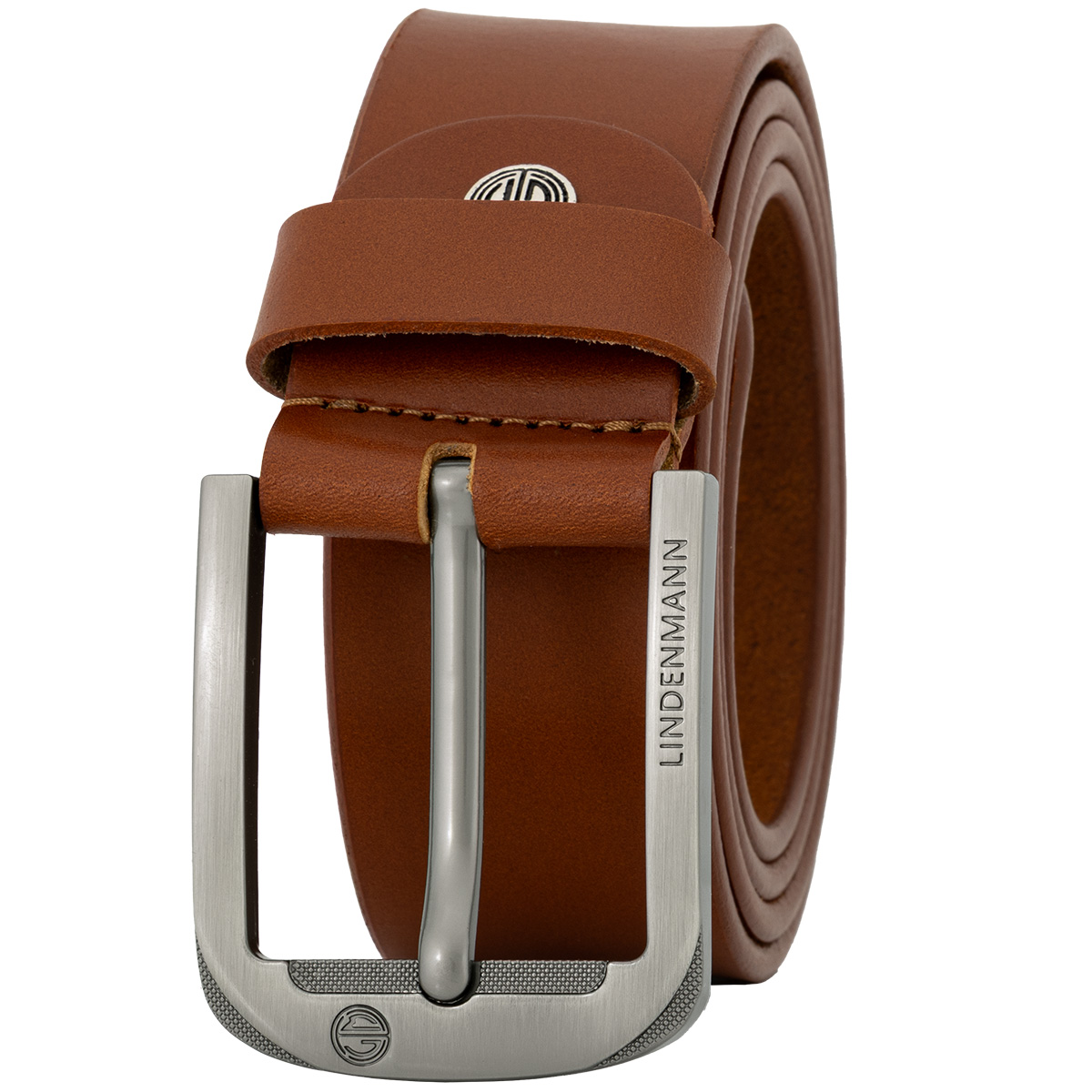 LINDENMANN Ledergürtel Jeans Herren cognac