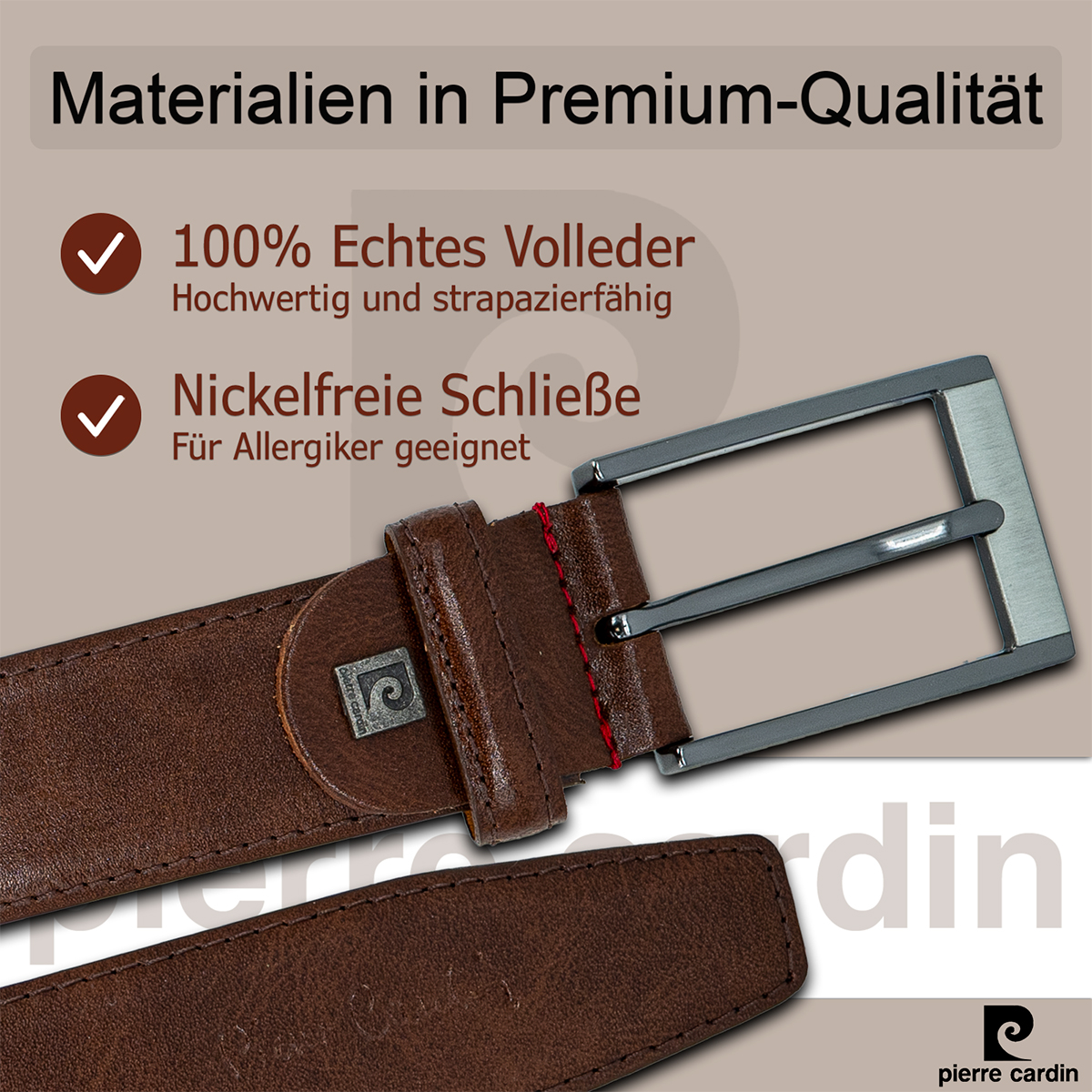 Pierre Cardin Herren-Leder-Gürtel