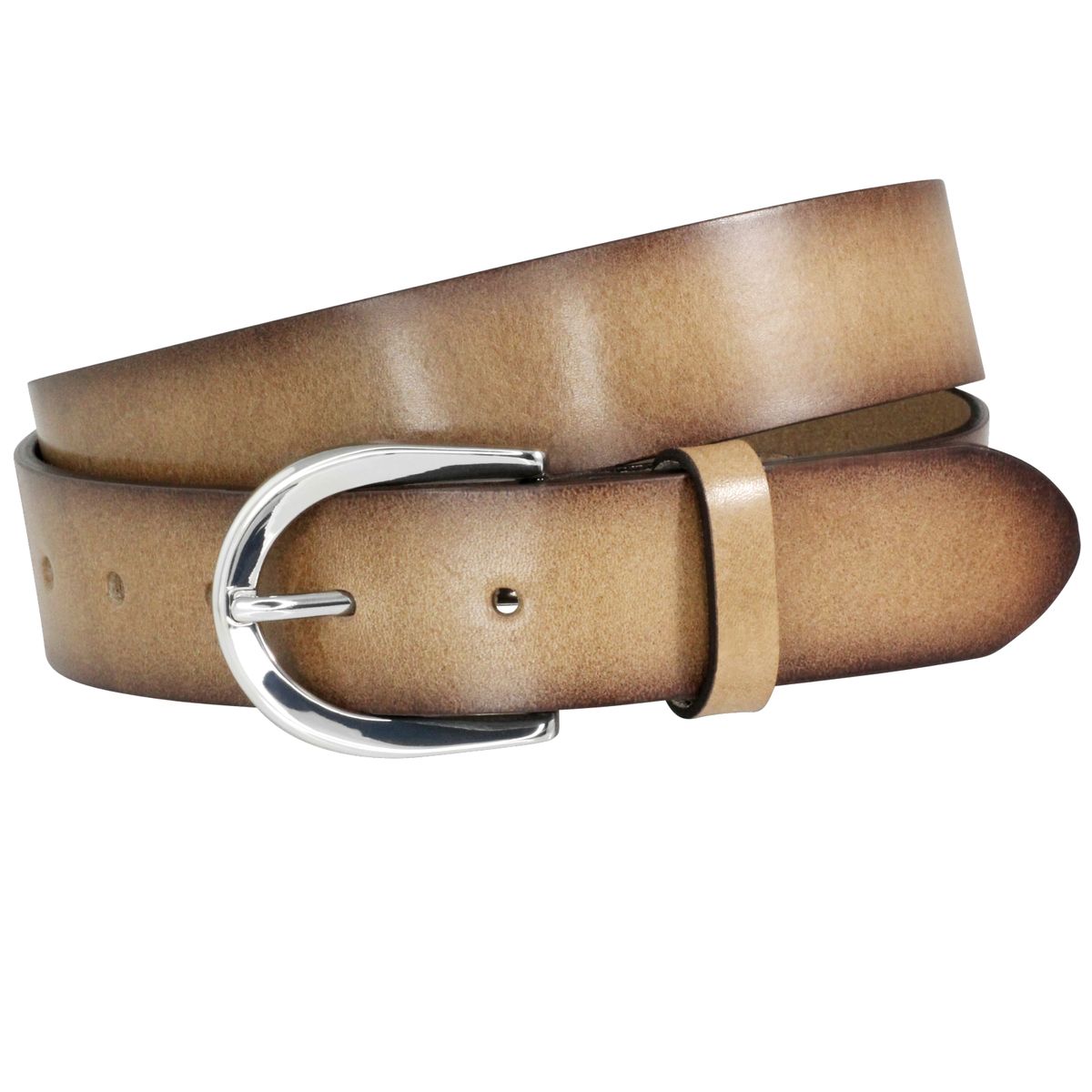 LINDENMANN Ledergürtel Damen 35 mm Vollrind taupe