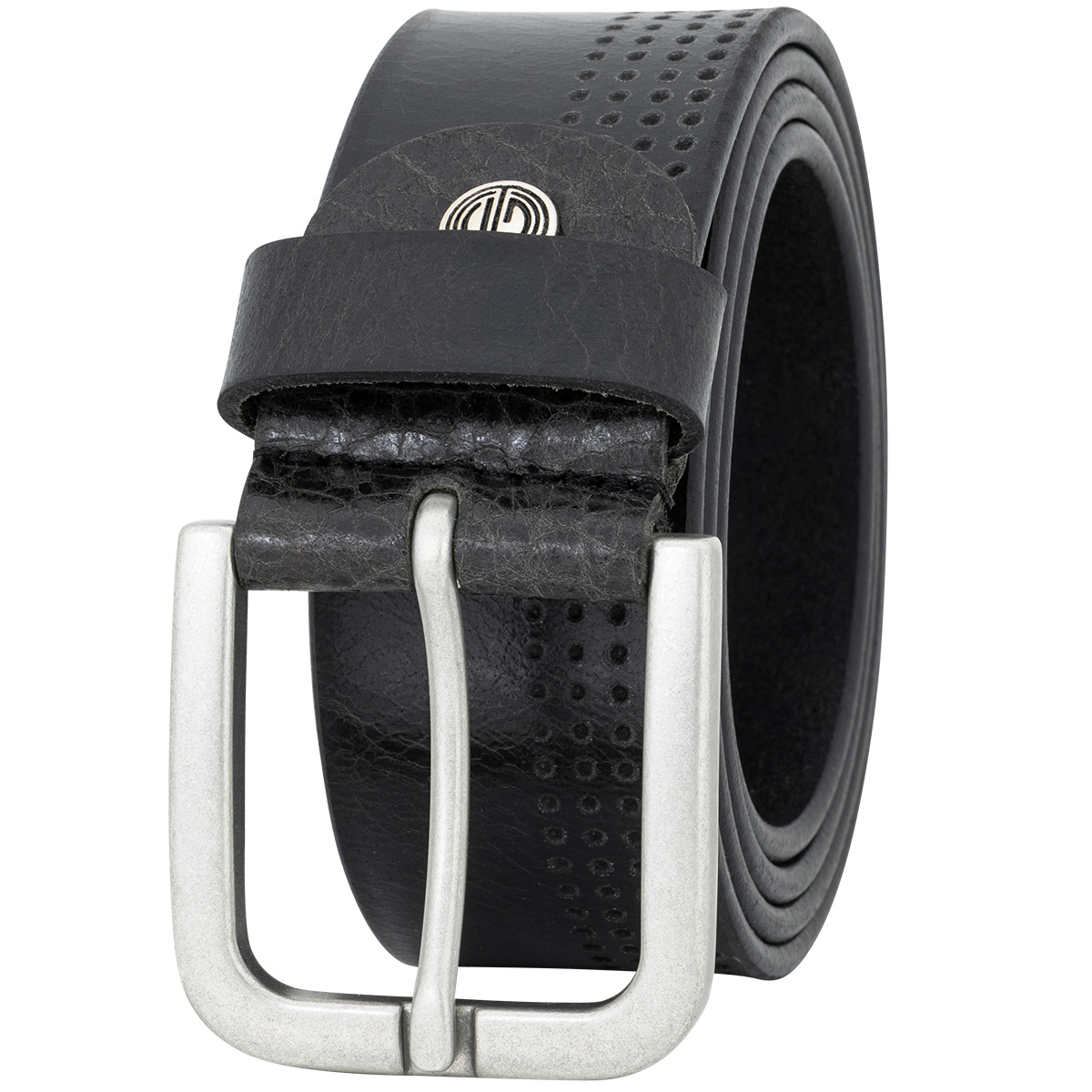 LINDENMANN Vollrindledergürtel Herren Tiefschwarz