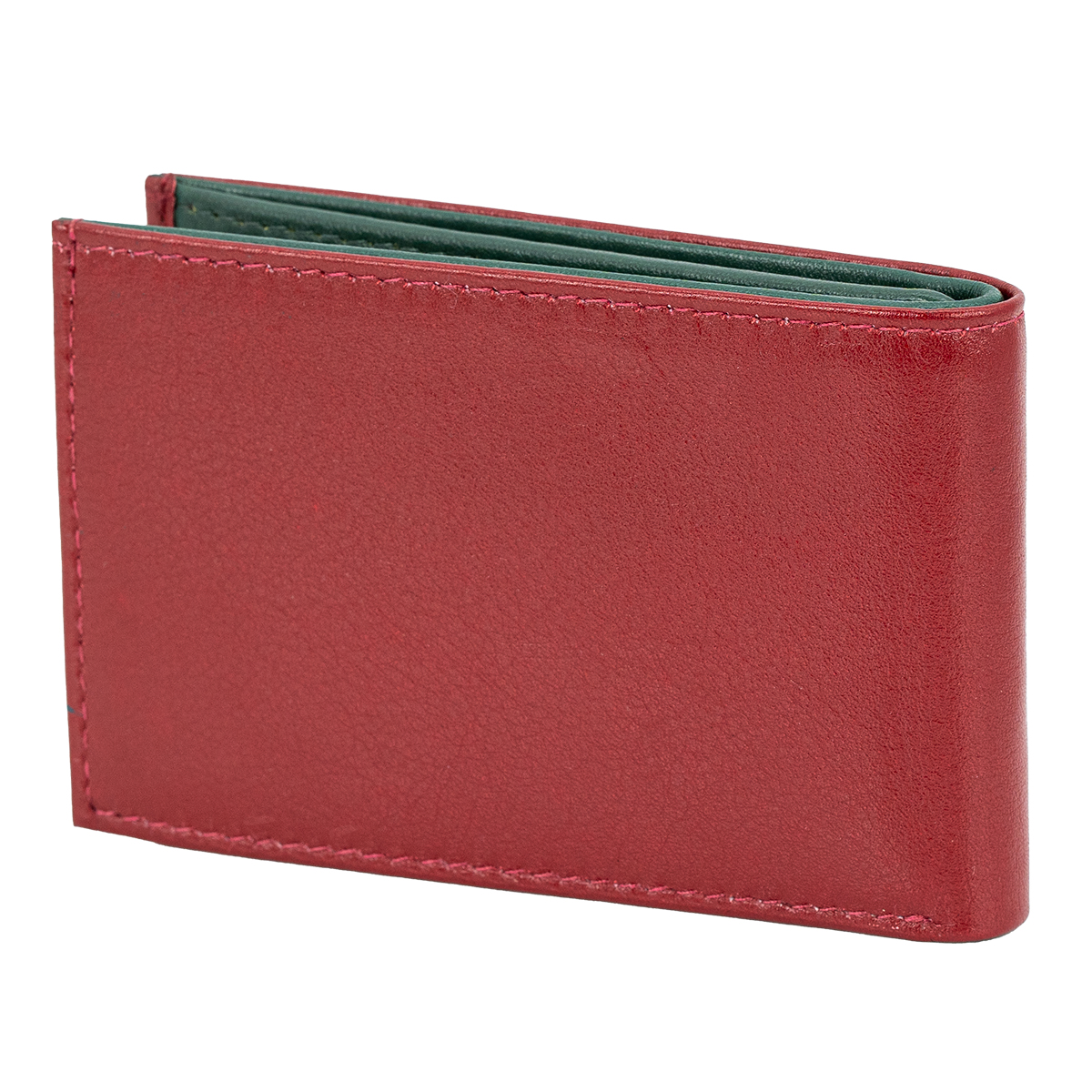 LINDENMANN Leder-Cardholder rot grün