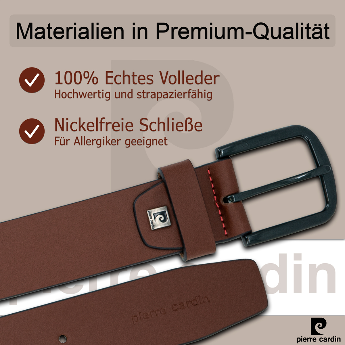 Pierre Cardin Herren-Leder-Gürtel