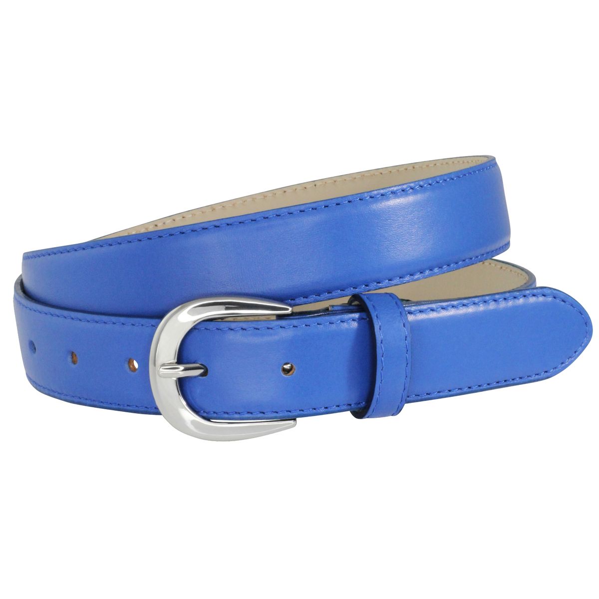 LINDENMANN Ledergürtel Damen 30 mm Nappa-Leder blau