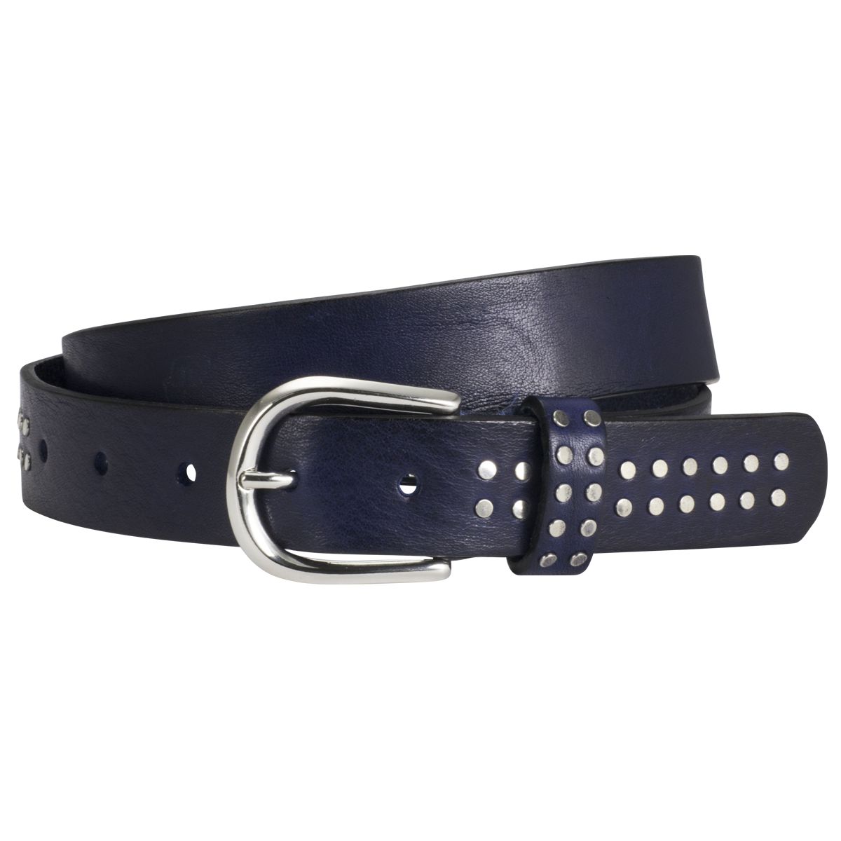 LINDENMANN Ledergürtel Damen 30 mm  blau