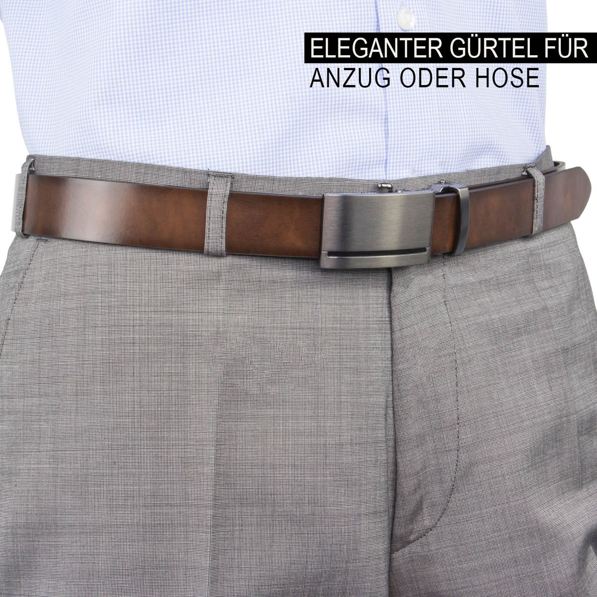 LINDENMANN AUTOmatik Gürtel Herren braun