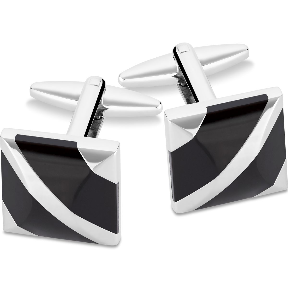 LINDENMANN Manschettenknöpfe Herren im Geschenk-Etui silberfarben