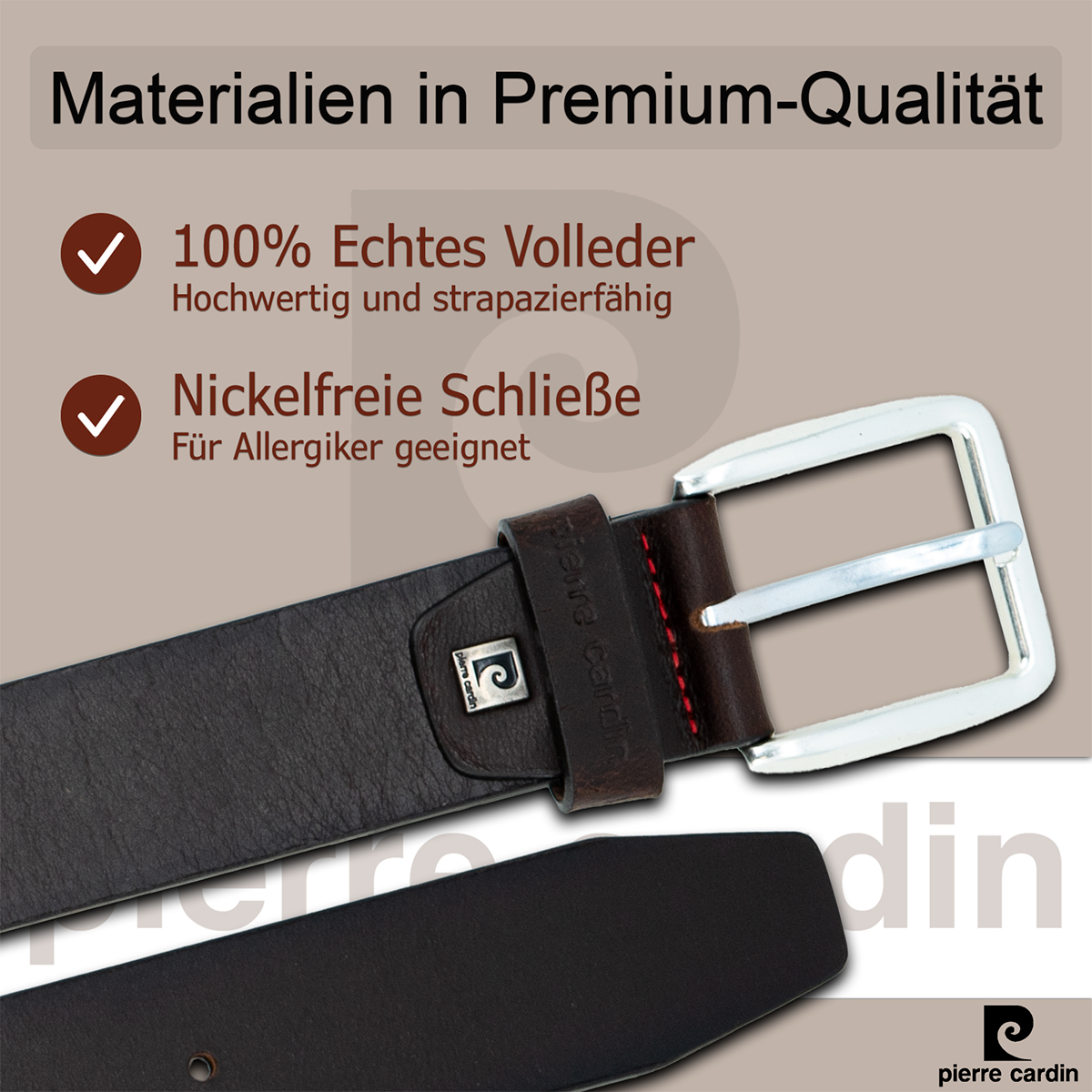 Pierre Cardin Herren-Leder-Gürtel