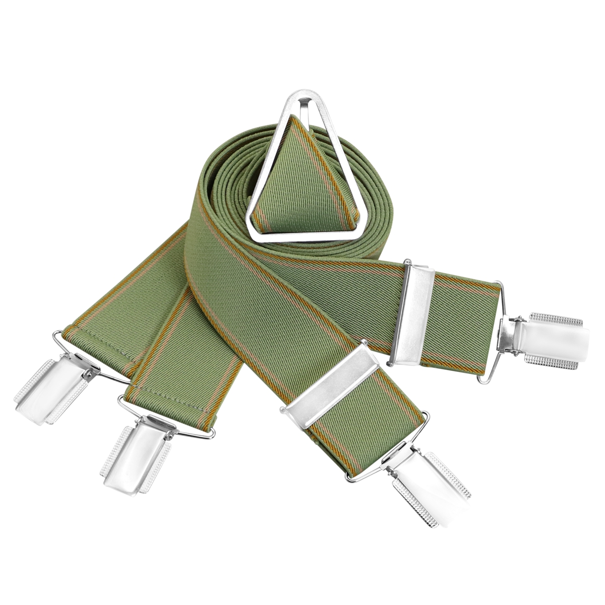 LINDENMANN Hosenträger Herren grün X-Form elastisch und längenverstellbar Made in Germany