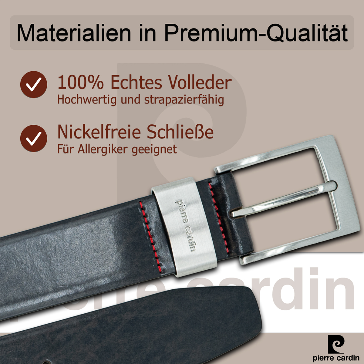 Pierre Cardin Herren-Leder-Gürtel