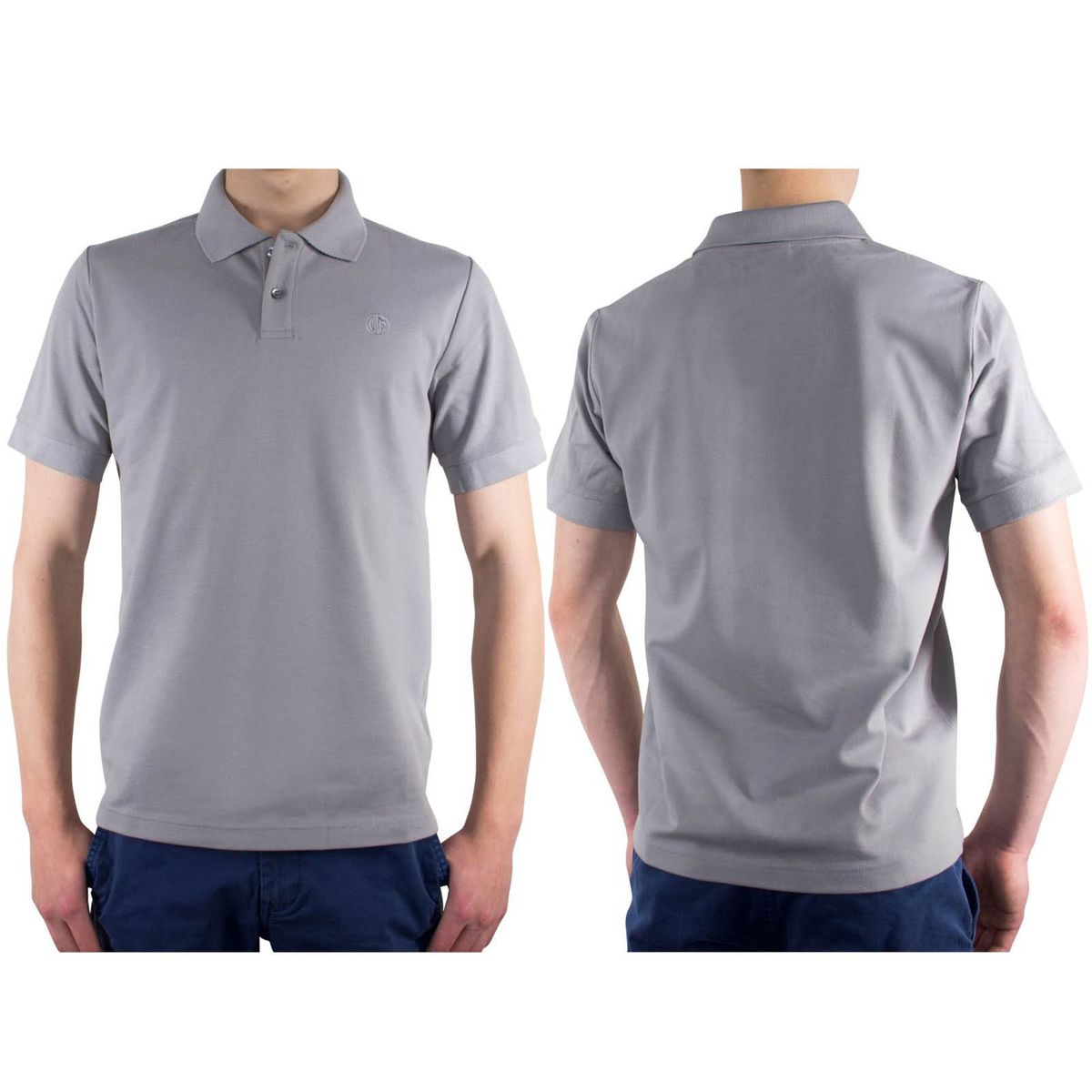 LINDENMANN Poloshirt Herren kurzarm grau Bio Baumwolle Made in EU