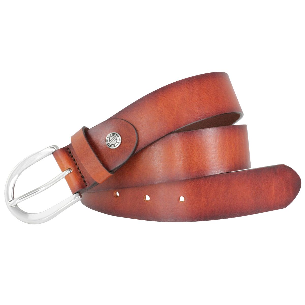 LINDENMANN Ledergürtel Damen 35 mm Vollrind cognac