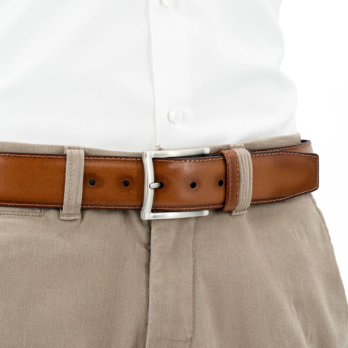 LINDENMANN Herrengürtel Leder cognac