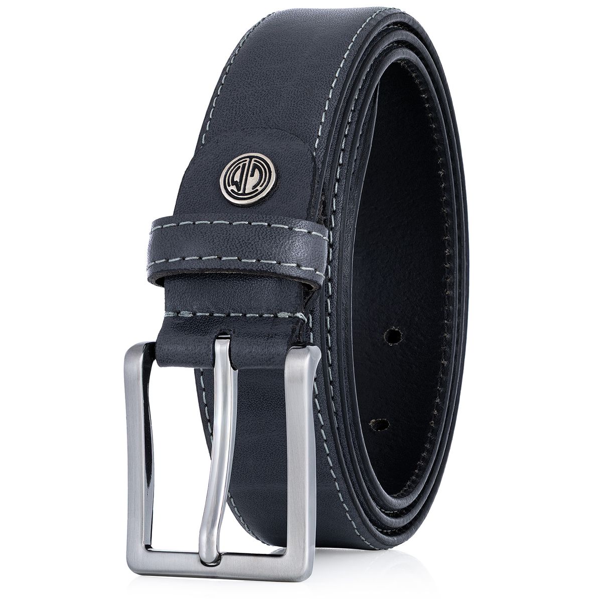 LINDENMANN Herrengürtel Leder grau