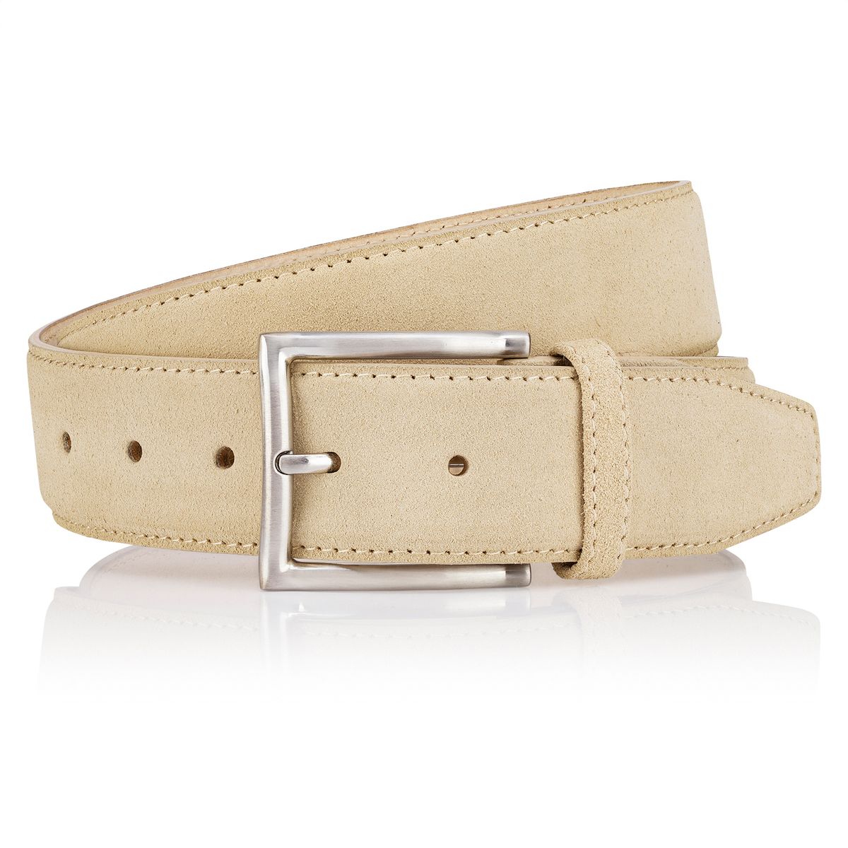 LINDENMANN Herrengürtel Leder beige