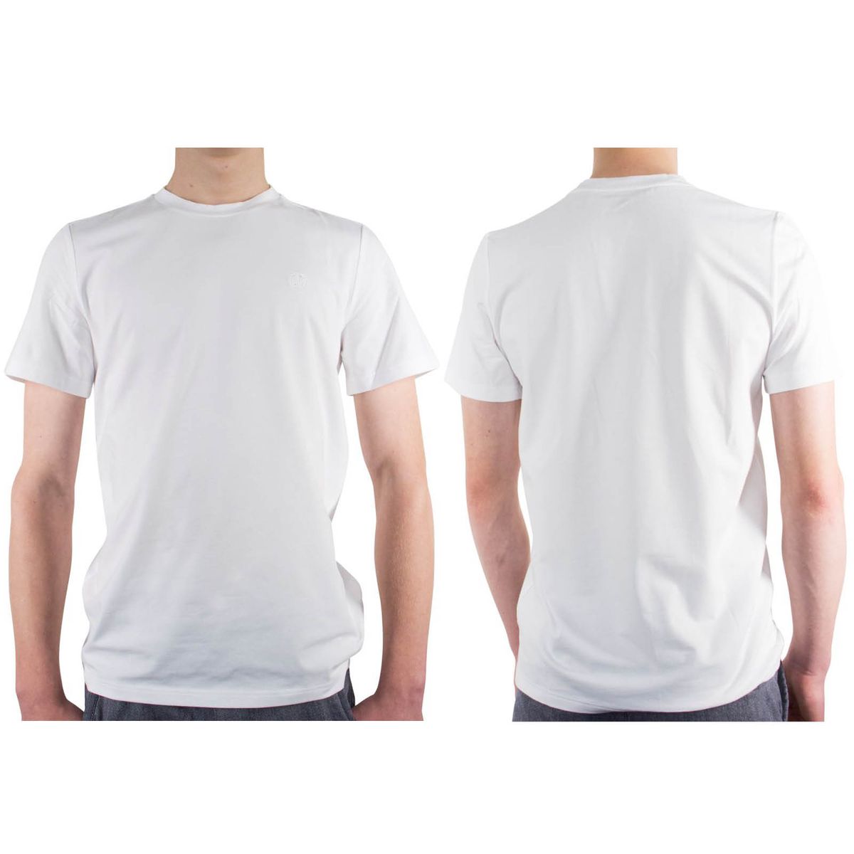 LINDENMANN T-Shirt Herren slim fit kurzarm weiss rundhals Bio Baumwolle Made in EU