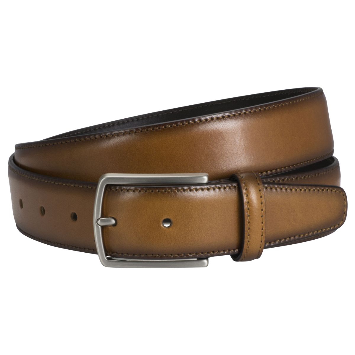 LINDENMANN Anzug-Ledergürtel Herren 35 mm Vollrind cognac