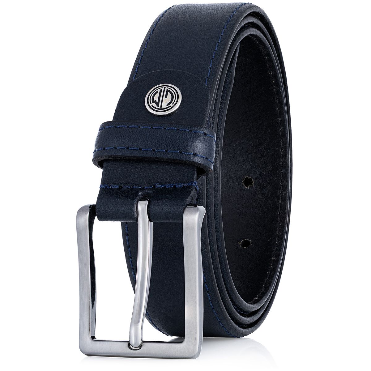 Zubehor, Gürtel, Leinwand, Tasche, Handtasche, LINDENMANN Herren Vollrindledergürtel aus 100% Echtleder marine