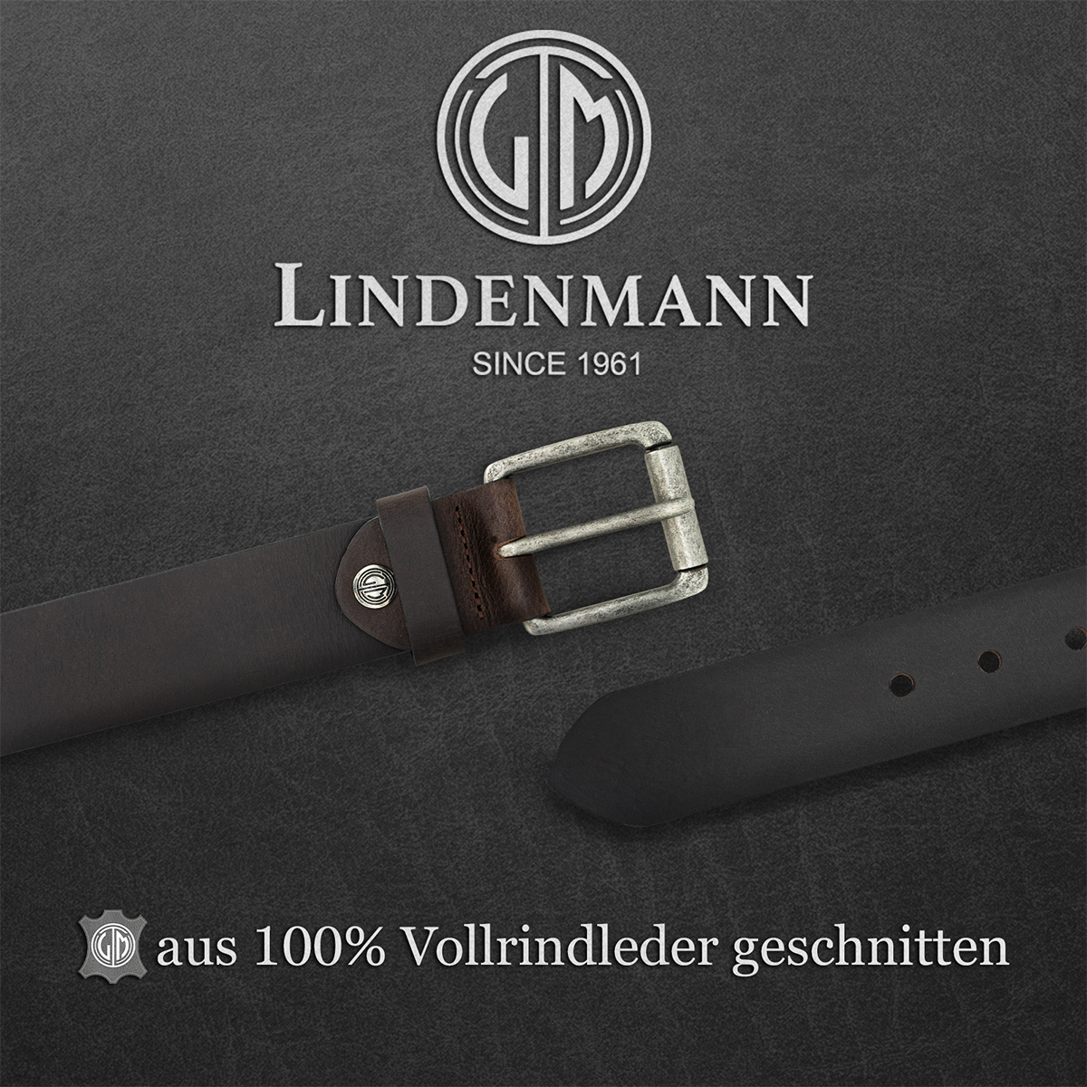 LINDENMANN Ledergürtel braun