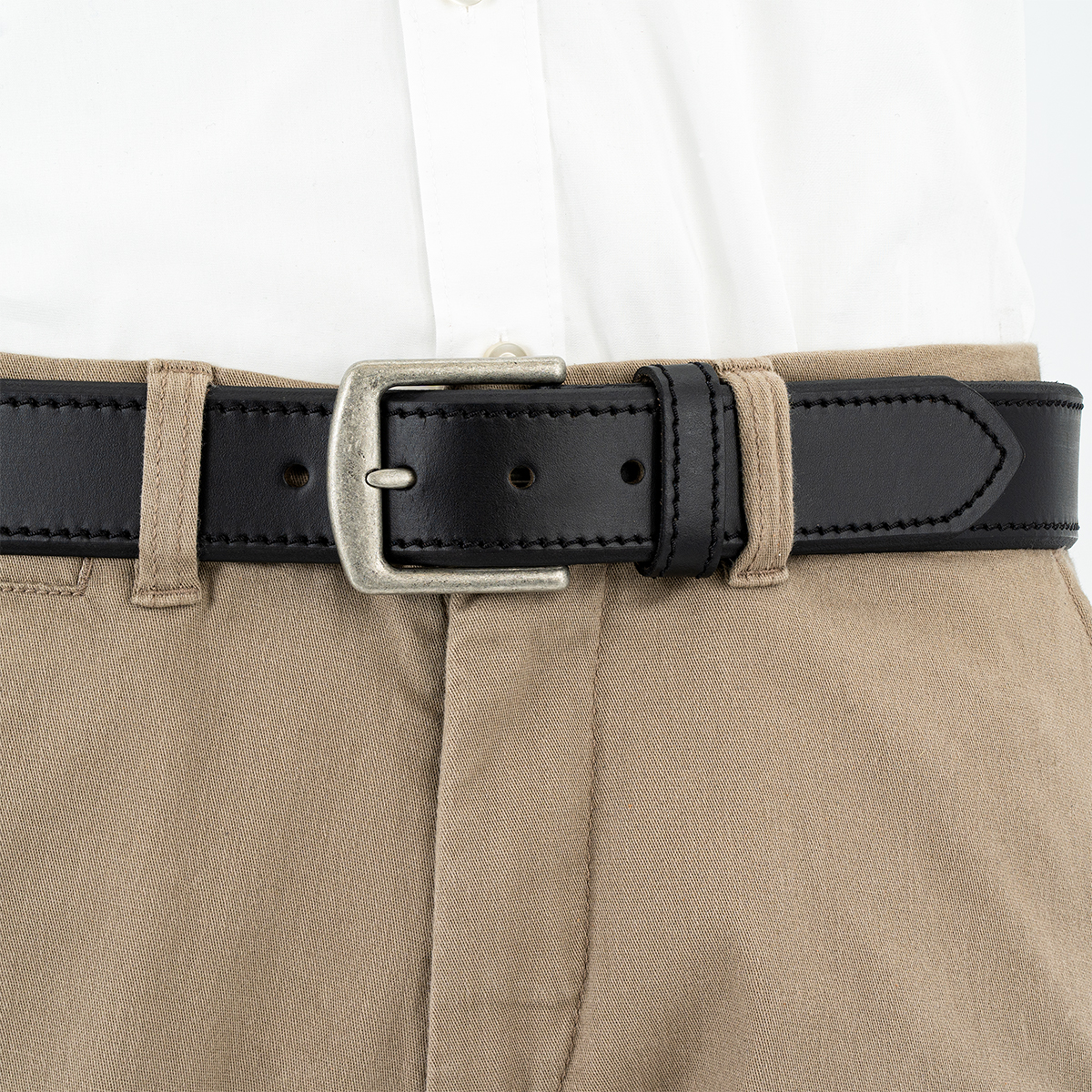 LINDENMANN Ledergürtel schwarz