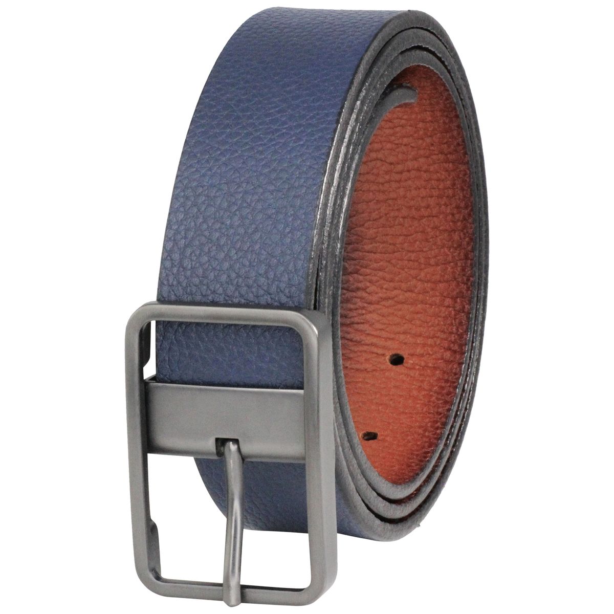 LINDENMANN Ledergürtel Herren 35 mm Vollrind blau-braun