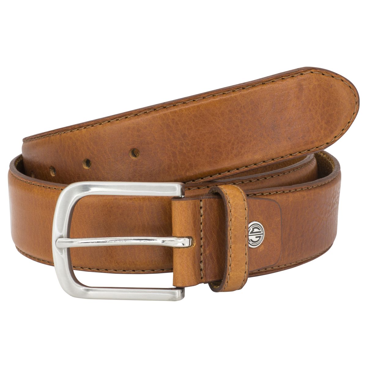 LINDENMANN Ledergürtel Herren, cognac 40 mm Vollrindleder Jeansgürtel