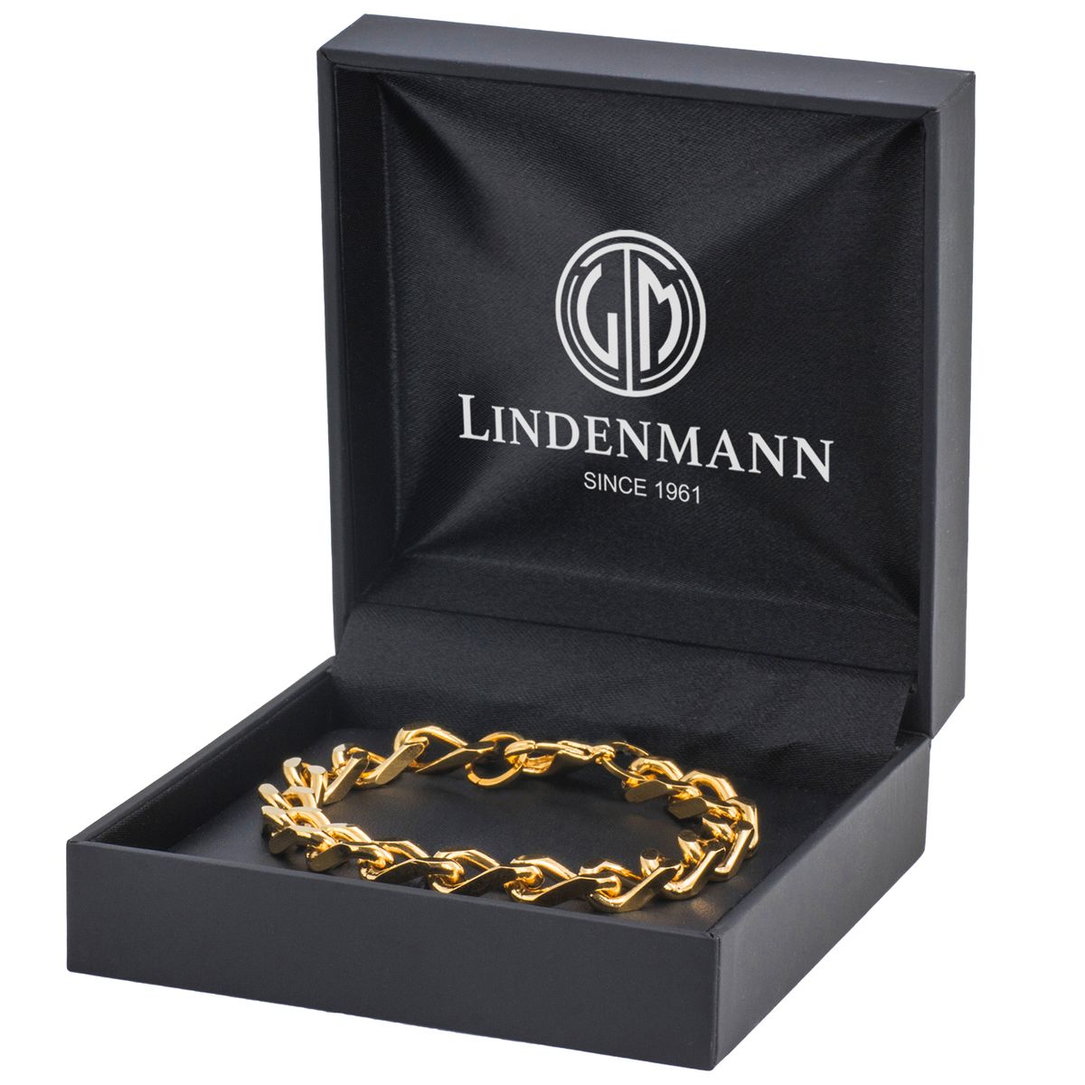 LINDENMANN Armband Herren Damen Gold-Farben 24 k gold platiert