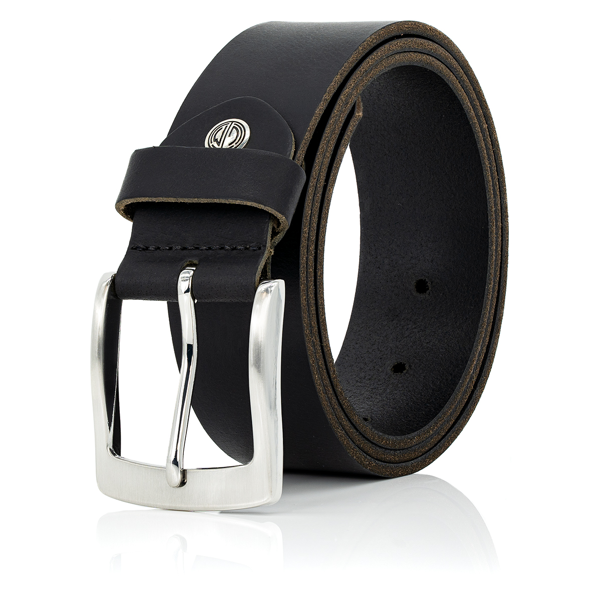 LINDENMANN Ledergürtel schwarz LINDENMANN Ledergürtel schwarz