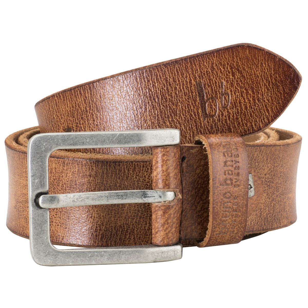 Bruno Banani Ledergürtel Herren Gürtel Herren, Rindledergürtel Herren, 40 mm breit, cognac