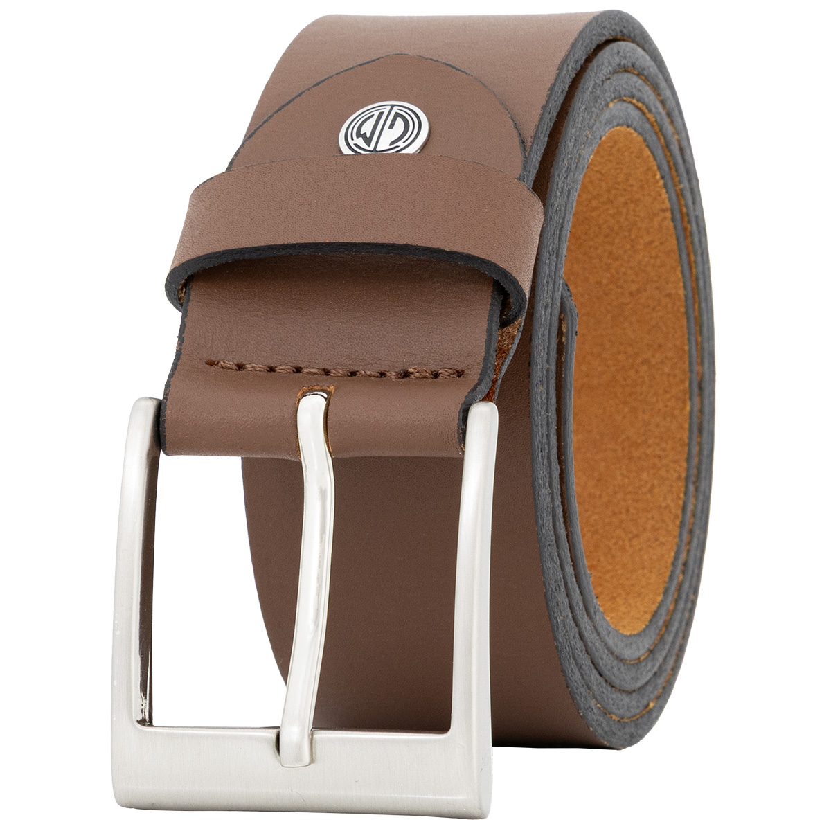 LINDENMANN Herren Jeansgürtel Echtleder cognac