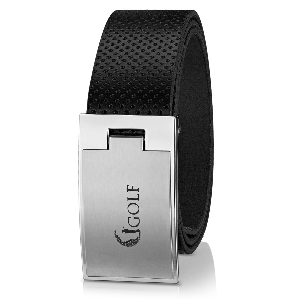 Zubehor, Gürtel, LINDENMANN Golf Ledergürtel schwarz