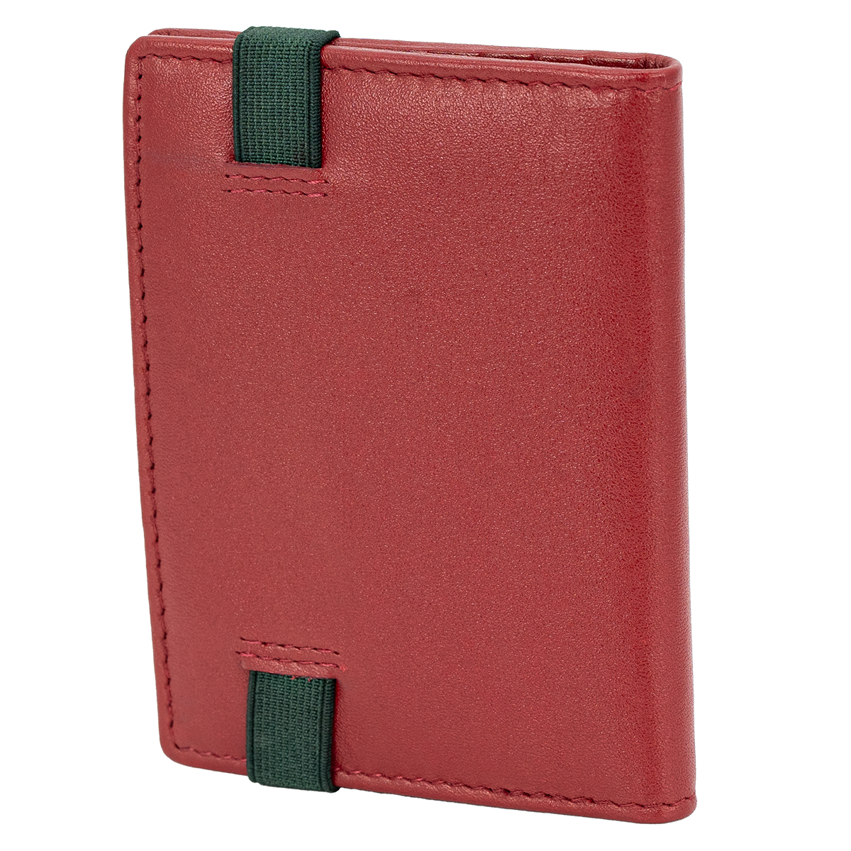 LINDENMANN Leder-Cardholder rot grün