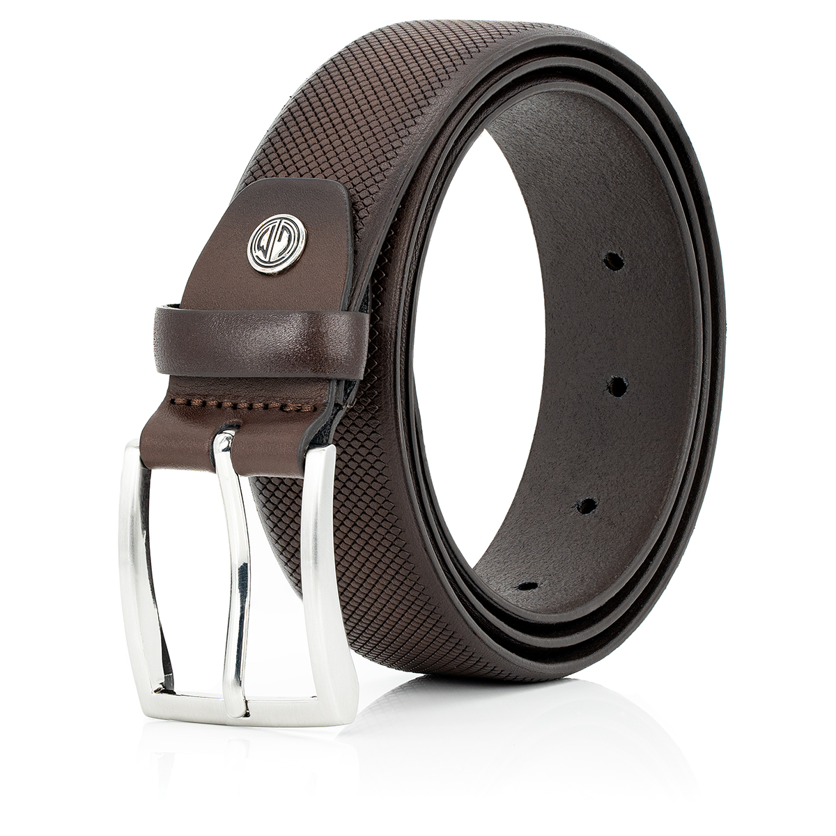 Gürtel Herren Jeansgürtel braun LINDENMANN Leder-Gürtel Herren 35 mm Vollrindleder dunkelbraun