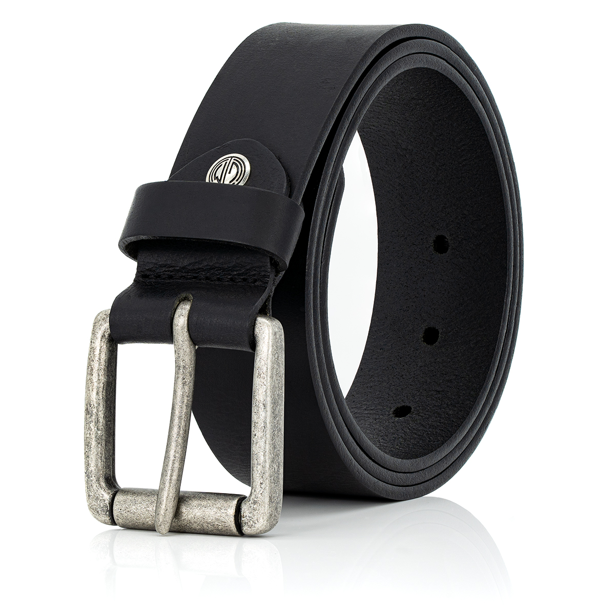 LINDENMANN Ledergürtel schwarz LINDENMANN Ledergürtel schwarz
