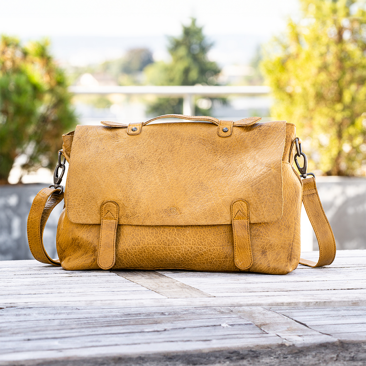 Lindenmann Ledertasche cognac