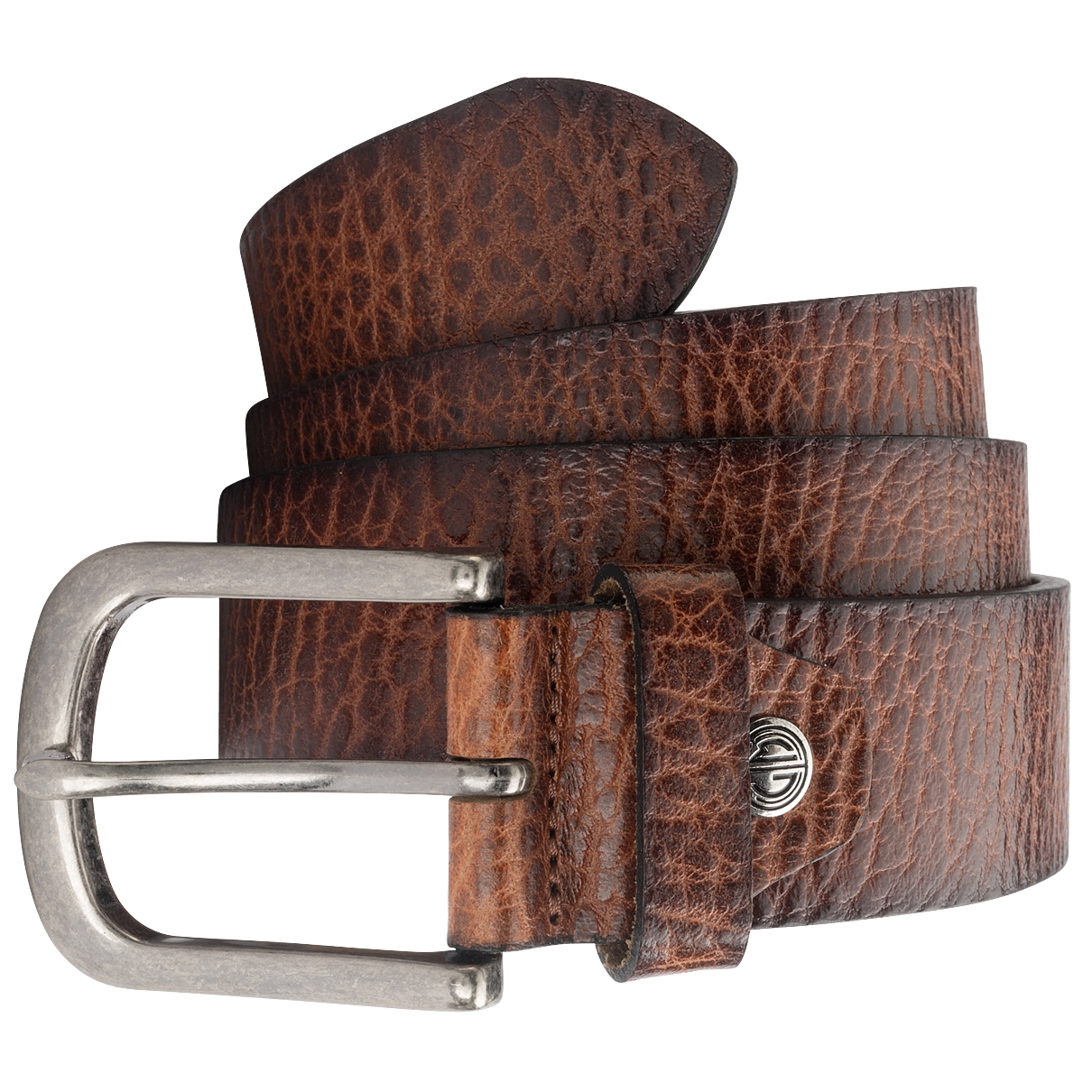 LINDENMANN Leder-Gürtel Herren 40 mm Vollrind cognac