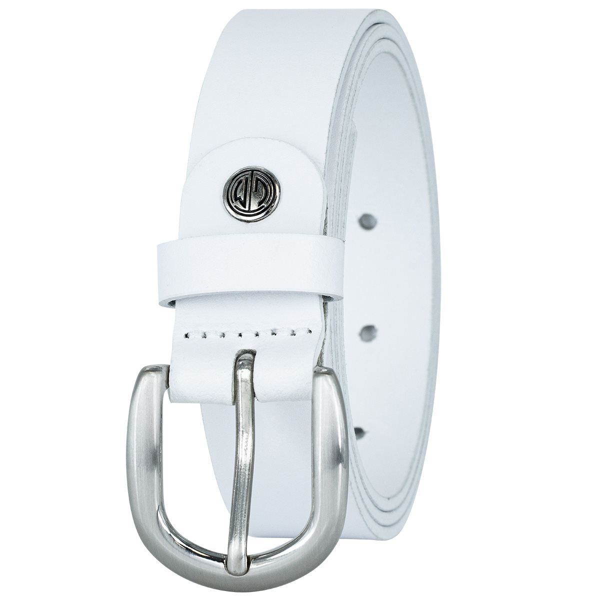 LINDENMANN Rindledergürtel Damen Schneeweiß