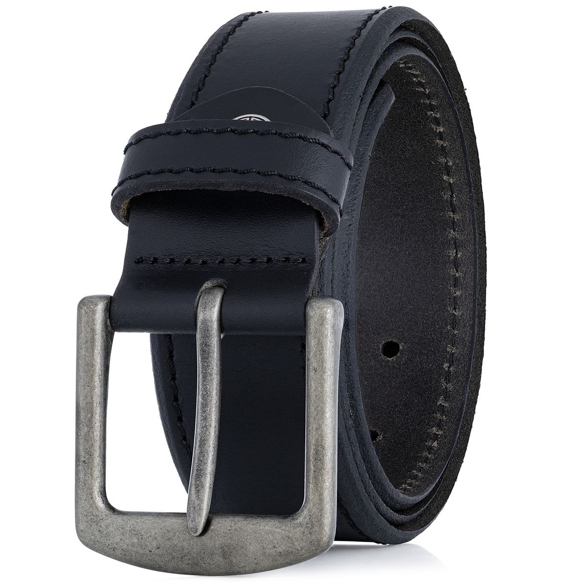 Zubehor, Leinwand, Gürtel, Riemen, LINDENMANN Herren Vollrindledergürtel aus 100% Echtleder schwarz