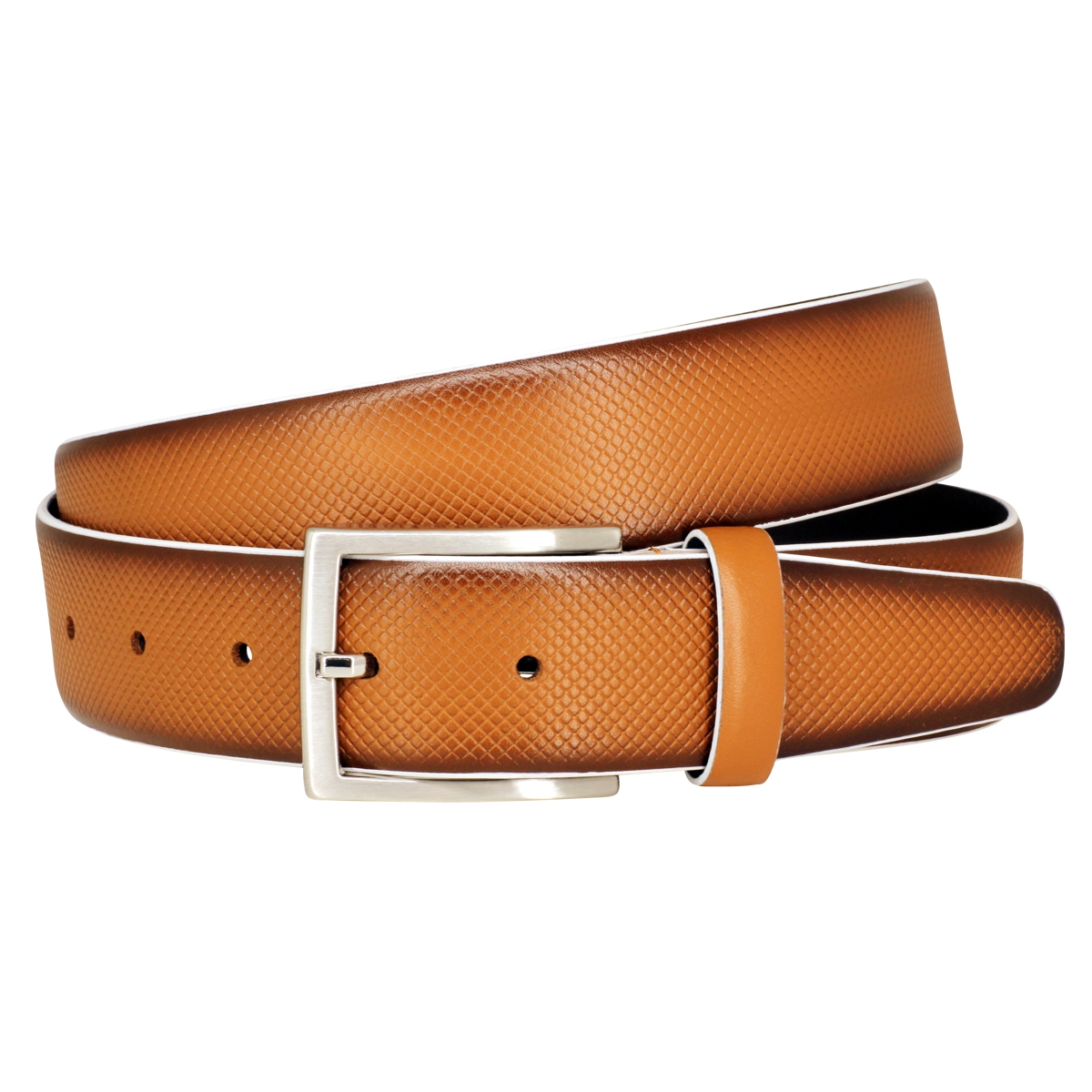 LINDENMANN Rindledergürtel Herren 35 mm Vollrind cognac