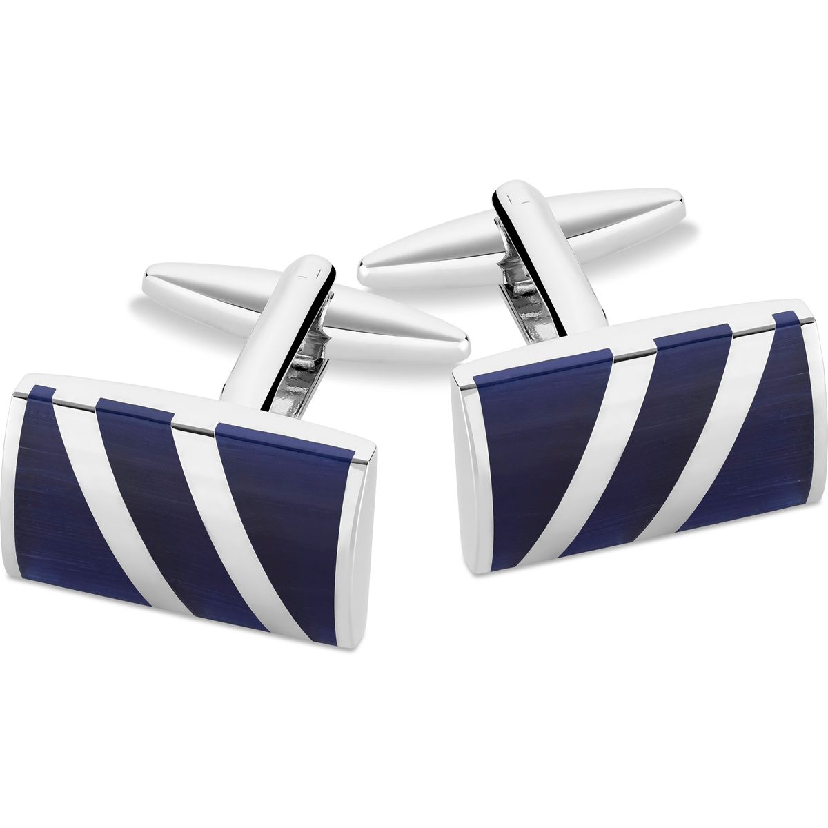 LINDENMANN Manschettenknöpfe Herren im Geschenk-Etui silberfarben