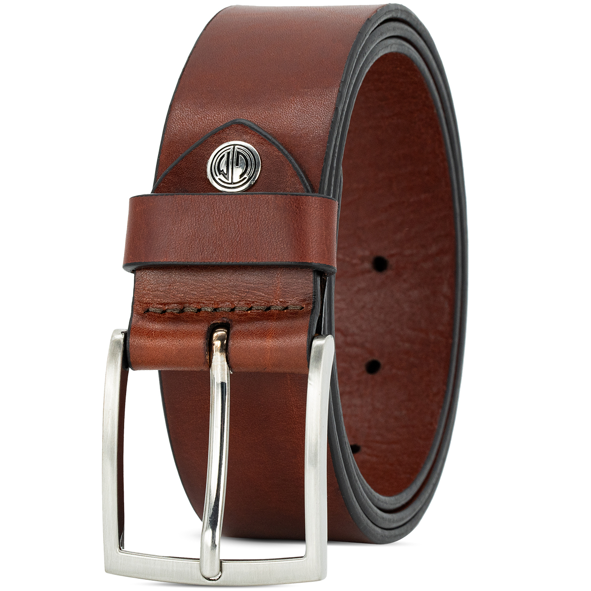 LINDENMANN Vollrindledergürtel Herren Cognac LINDENMANN Vollrindleder Herrengürtel Cognac