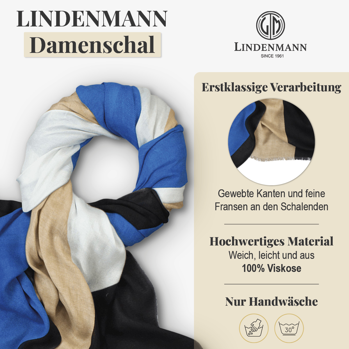 LINDENMANN Schal Damen mehrfarbig