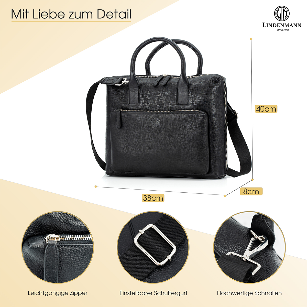 Lindenmann Businesstasche schwarz