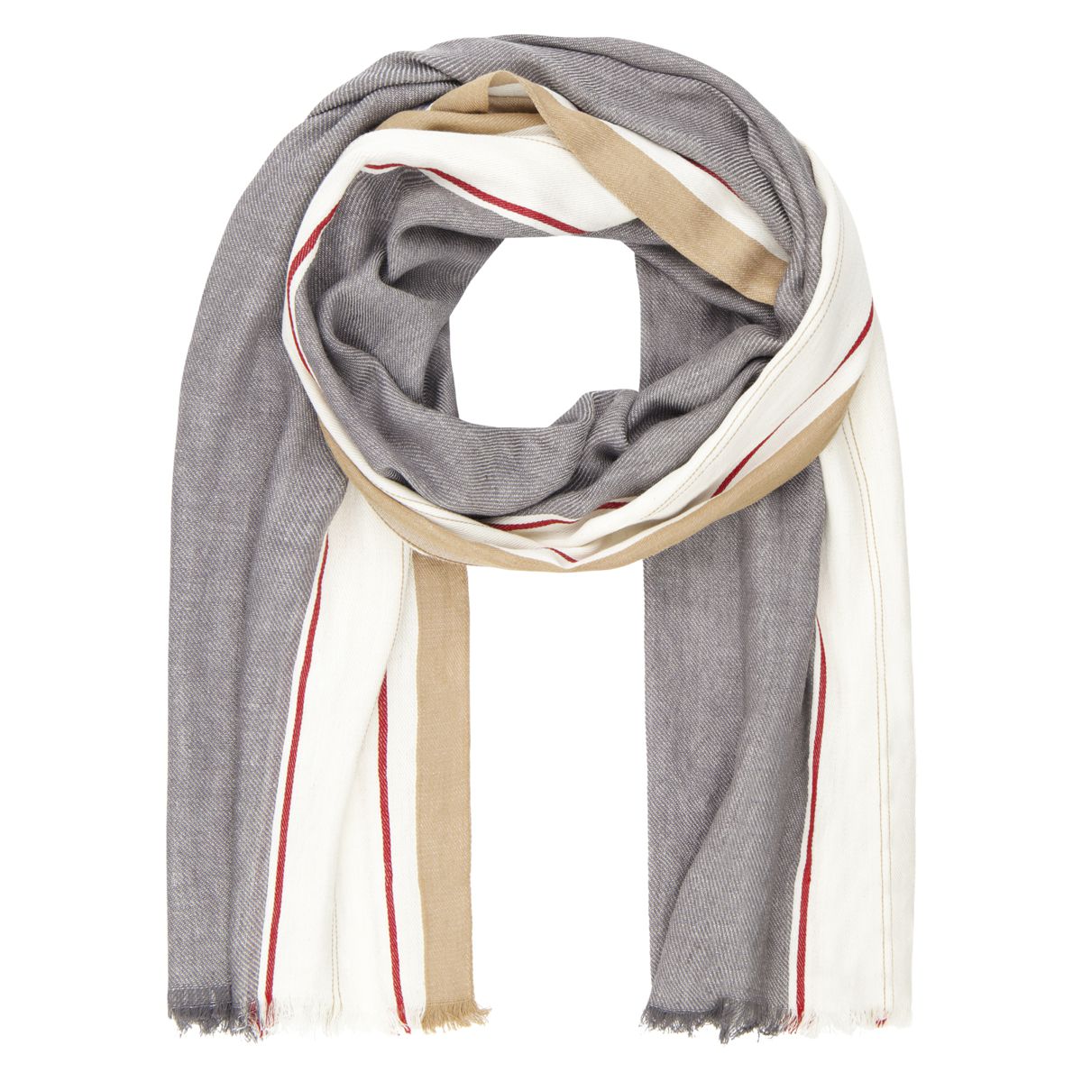 LINDENMANN Schal Herren / Textil-Schal Herren grau