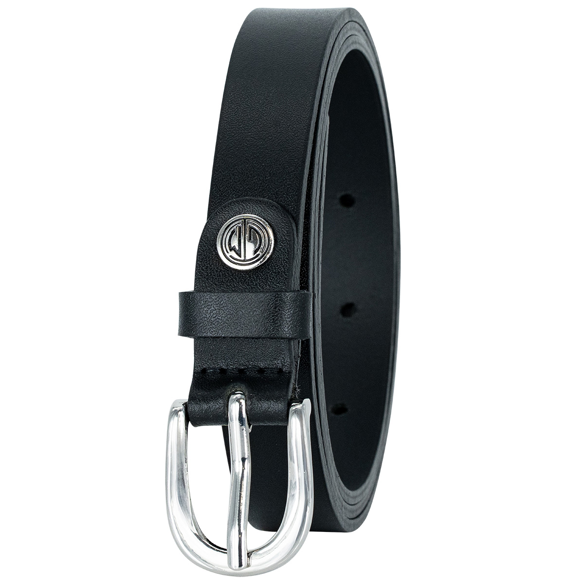 LINDENMANN Rindleder Damengürtel Tiefschwarz