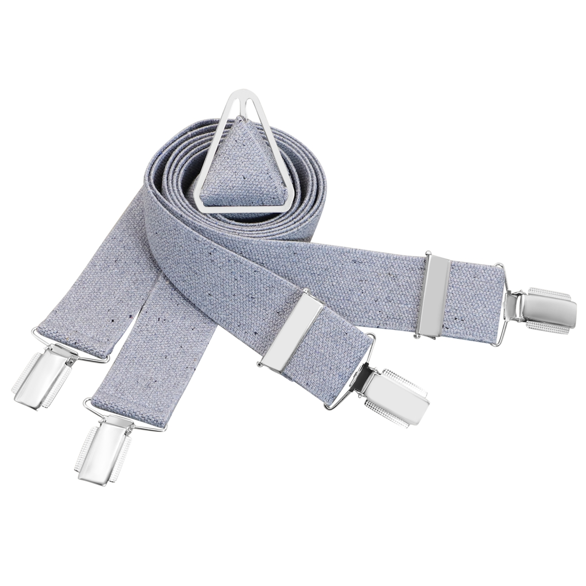 LINDENMANN Hosenträger Herren grau X-Form elastisch und längenverstellbar Made in Germany