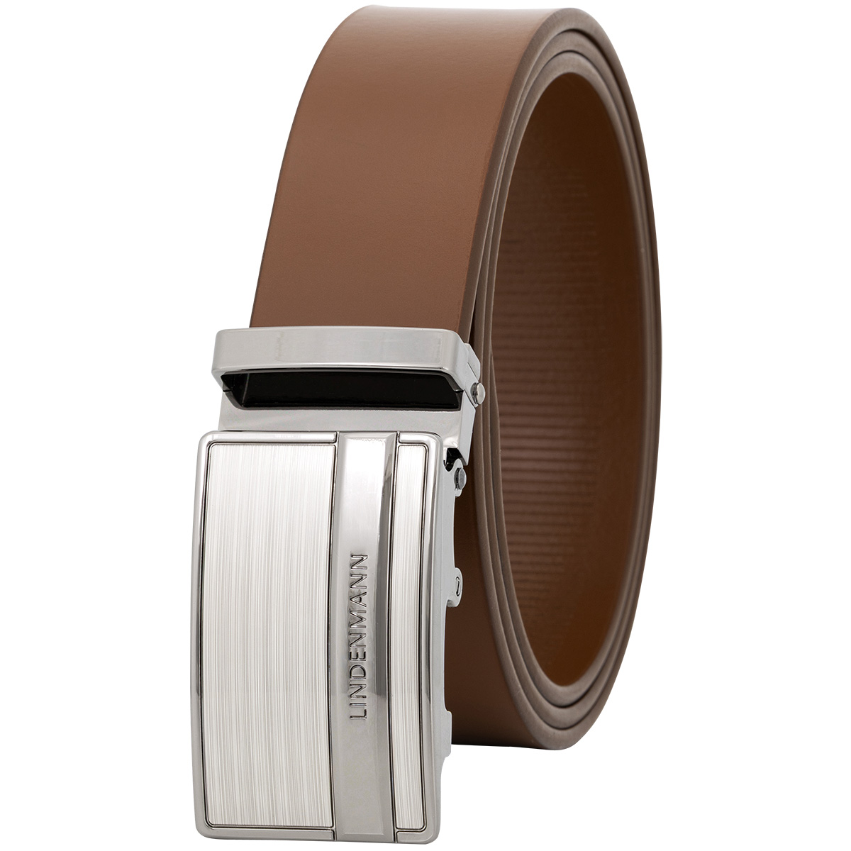 LINDENMANN Ledergürtel Automatikgürtel Herren cognac