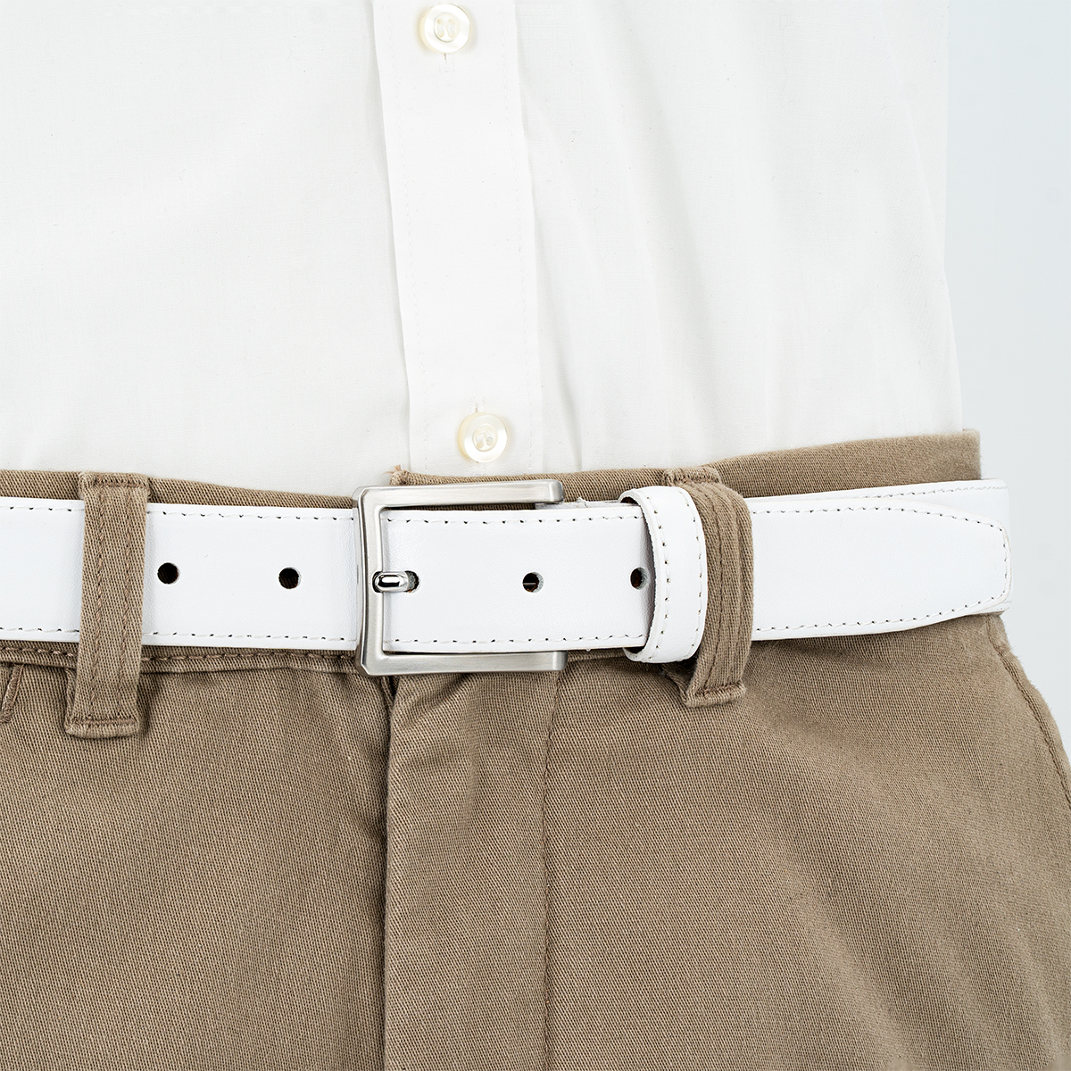 LINDENMANN Ledergürtel Herren weiss