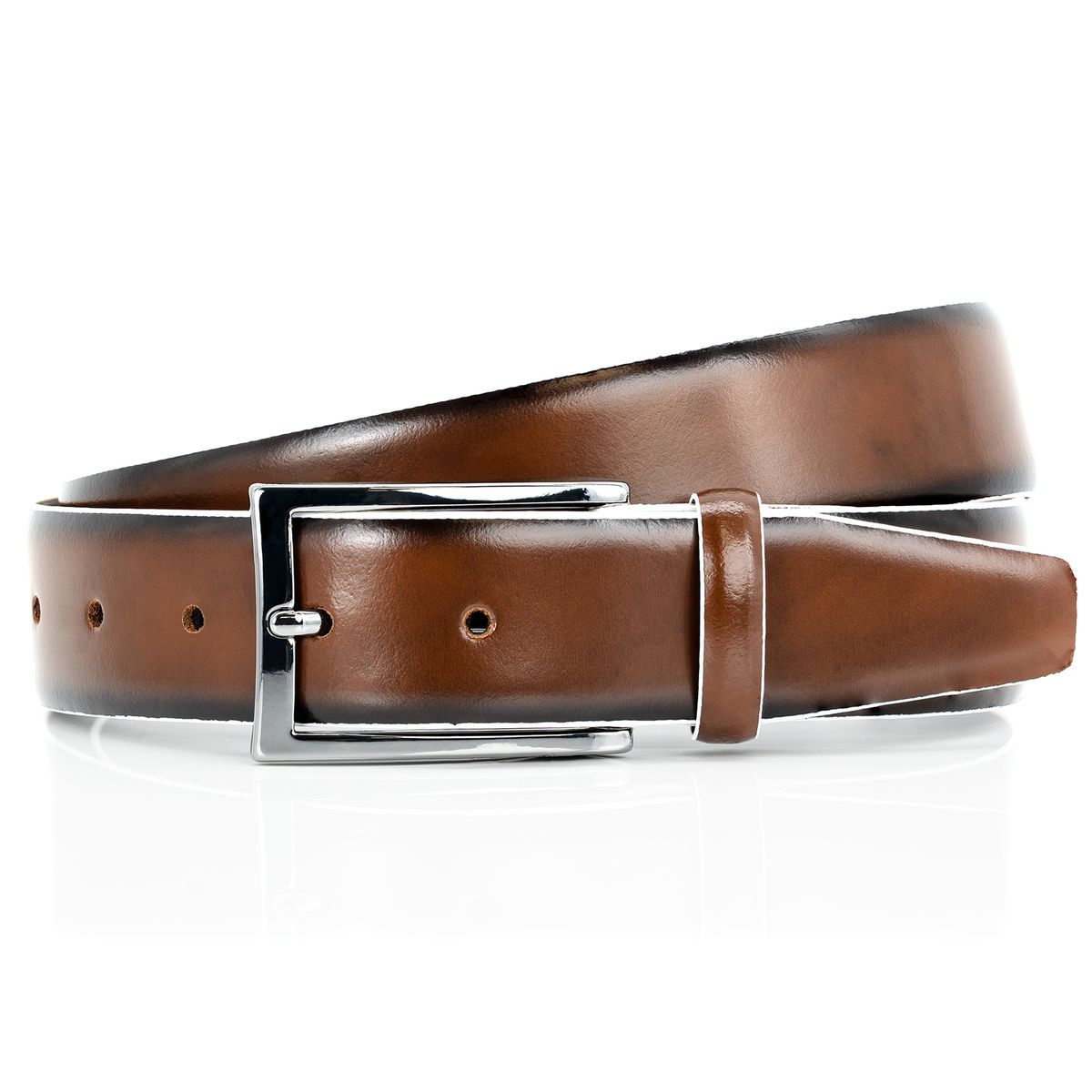 LINDENMANN Gürtel Herren Anzug braun LINDENMANN Ledergürtel Herren handgefertigt braun