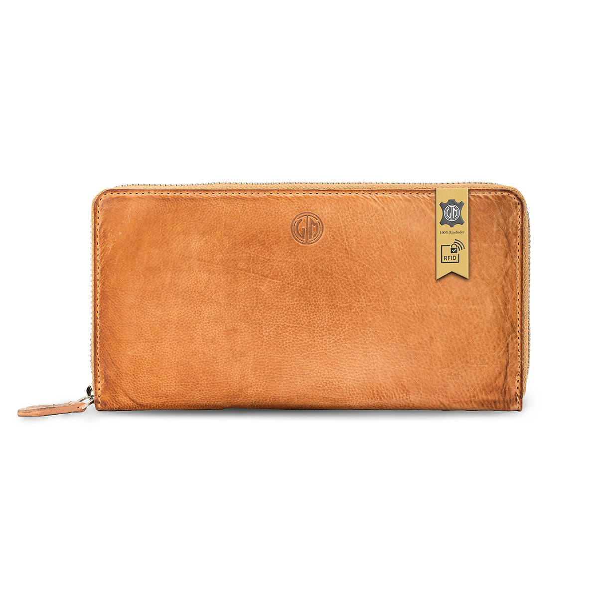 LINDENMANN Damen Leder Geldbeutel cognac LINDENMANN Damen Leder Portemonnaie cognac